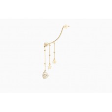 Дамски обеци Dior Perles De D??sir от жълто злато с дълга капка, с три висулки