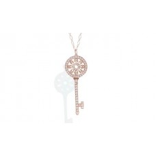 Висулка Tiffany Co Rose Gold Penetrates Keys с диаманти и слънчогледи