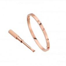 Гривна Cartier Love SM с 10 диаманта, розово злато
