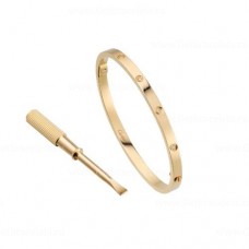 Гривна Cartier Love SM с 10 диаманта, жълто злато