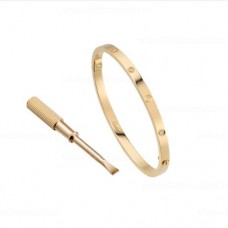 Гривна Cartier Love SM с 6 диаманта, версия от жълто злато