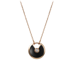 Колие Amulette De Cartier с розово злато и диаманти, оникс
