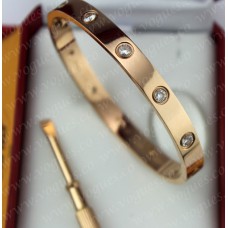 Гривна Cartier Love от розово злато с 10 диаманта