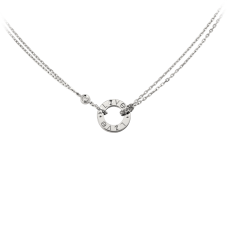 Колие Cartier Love с диаманти от бяло злато