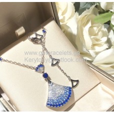 Колие BVLGARI Divas Dream, сини сапфири и копие от бяло злато