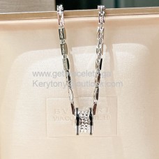 Колие Bvlgari B.Zero1 Rock от бяло злато с черно керамично копие