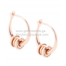 Обеци Bvlgari B.zero1 Hoop от розово злато и бяло злато
