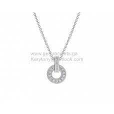 Колие Bvlgari BVLGARI от бяло злато с диаманти Pave, качество