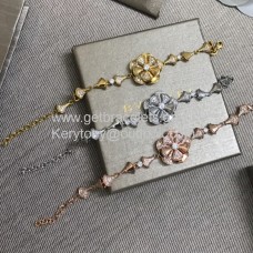 Гривни Bvlgari Divas Dream Flower с диаманти, бяло злато, жълто злато и розово злато