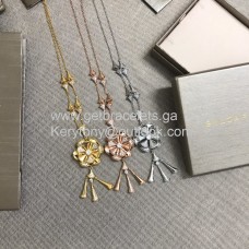 Колиета Bvlgari Divas Dream Flower с диаманти, бяло злато, жълто злато и розово злато