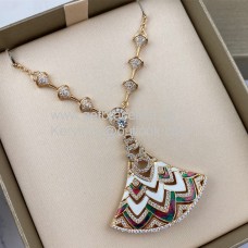 Колие Bvlgari Divas Dream в многоцветен цвят, розово злато, AAA
