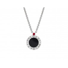 Колие Bvlgari Save the Children за 10-та годишнина от стерлингово сребро с ониксова вложка и рубин.