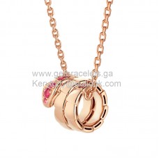 Колие Bvlgari Serpenti с рубини от розово злато