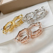 Обеци Bvlgari Serpenti Viper с диаманти Pave в 3 цвята, перфектни