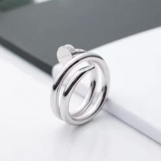 Cartier Juste Un Clou Пръстен с двоен пирон от бяло злато и диамант