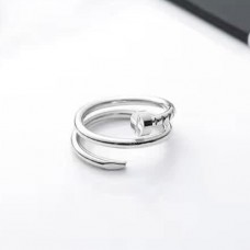 Двоен пръстен за пирони от бяло злато Cartier Juste Un Clou