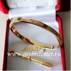Гривна Cartier Love SM от жълто злато с диаманти