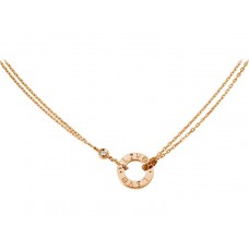 Колие Cartier Love с 2 диаманта, розово злато