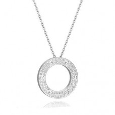 Колие Cartier Love, комплект от бяло злато с диаманти