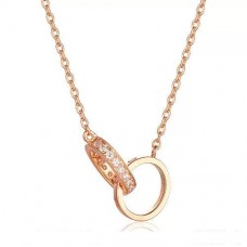 Колие Cartier Love от розово злато с диаманти