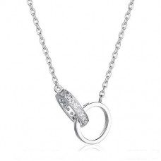 Колие Cartier Love от бяло злато с диаманти