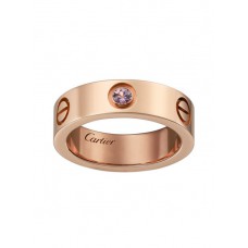 Пръстен Cartier Love от 18-каратово розово злато с 1 розов сапфир