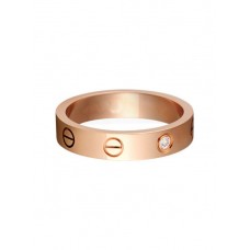 Златен пръстен Cartier Love Wedding Bank от 18-каратово розово злато с 1 диамант
