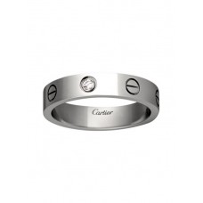 Сватбен пръстен Cartier Love от 18-каратово бяло злато с 1 диамант