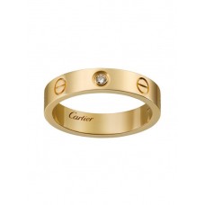 Сватбен пръстен Cartier Love от 18-каратово жълто злато с 1 диамант