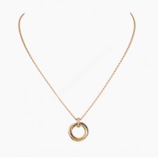 Колие Morden Cartier Trinity от бяло злато/жълто злато/розово злато с диаманти
