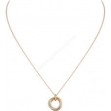Колие Cartier Trinity от бяло злато/жълт бог/розово злато с диаманти