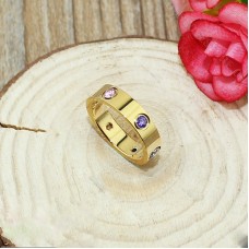 Пръстен Cartier Love от жълто злато, сапфири, гранати, аметист