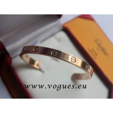 Полуотворена гривна Cartier Love от розово злато