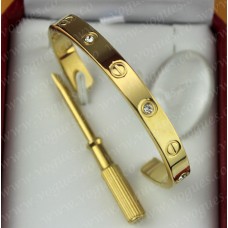 Гривна Cartier Semi-Open Love от жълто злато с 4 диаманта
