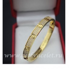 Гривна Cartier Love с диаманти от жълто злато