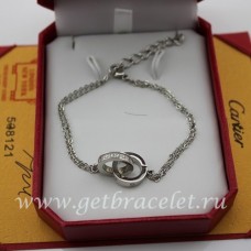 Гривна Cartier Love от бяло злато с диаманти