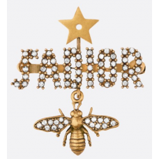 Брошка Christian Dior JAdior Star Charming Bee Retro Brass Logo Motif Diamonds Брошка Christian Dior JAdior Star Charming Bee Retro Brass Logo Motif Diamonds