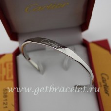 Отворена гривна Cartier от бяло злато