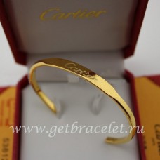 Отворена гривна Cartier от жълто злато
