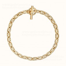 Hermes Chaine DAncre колие голямо жълто злато/бяло злато