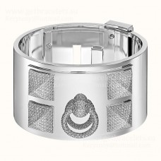 Гривна Hermes Collier de Chien от бяло злато с диаманти Цена