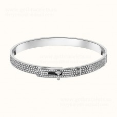 Гривна Hermes Kelly с диаманти Pave, сребро/жълто злато/розово злато, най-ниска цена