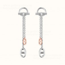 Обеци Hermes Farandole от сребро и розово злато