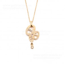 Колие Hermes Trio Farandole с 1 диамант, розово злато/сребро