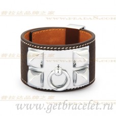 Гривна Hermes Collier de Chien с кафе и злато