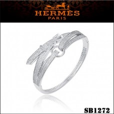 Гривна Hermes Debridee от бяло злато с диаманти