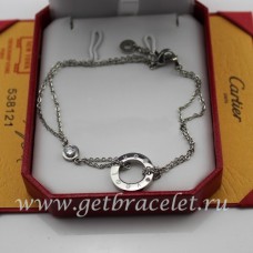 Гривна Cartier Love от бяло злато с диаманти