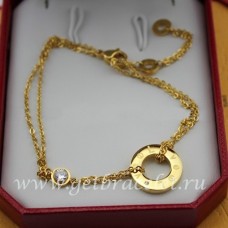 Гривна Cartier Love с диаманти от жълто злато