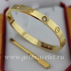 Гривна Cartier Love от жълто злато с 4 диаманта за мъже и жени Гривна Cartier Love от жълто злато с 4 диаманта за мъже и жени
