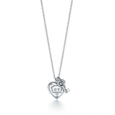 Връщане към Tiffany Love Heart Tag Key висулка колие бижута за жени